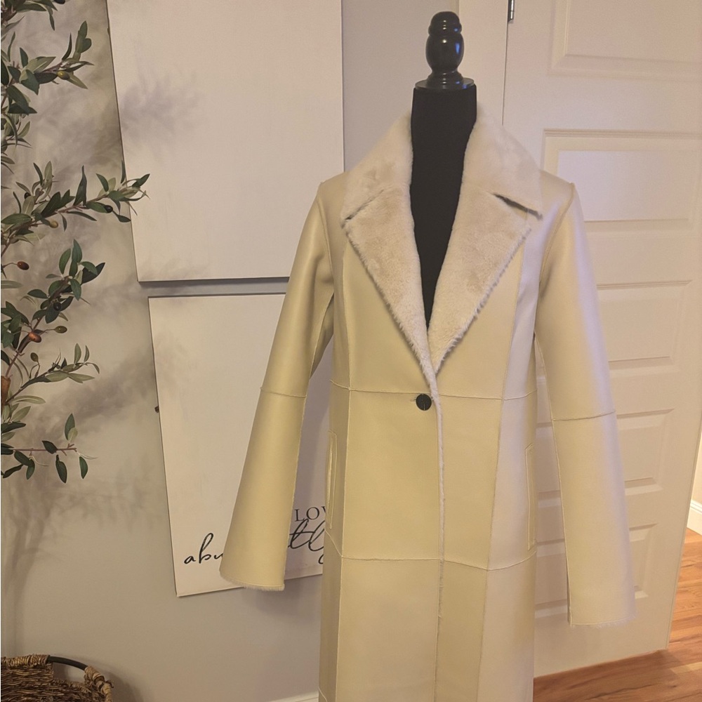 Reversible Elegant Cream Women's Coat